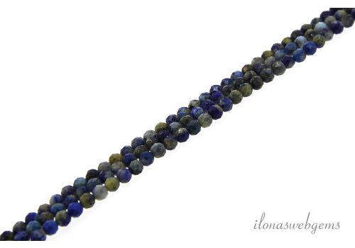 Lapislazuli-Perlen facettiert um 3,5 mm