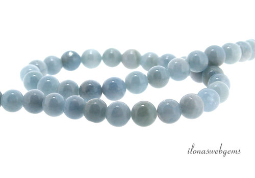 Aquamarine beads around 6mm