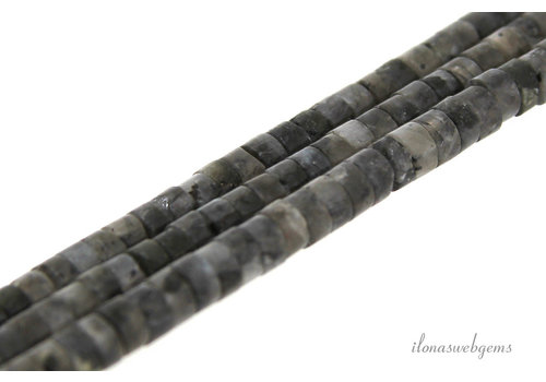 Larvikitperlen Heishi ca. 4x2mm