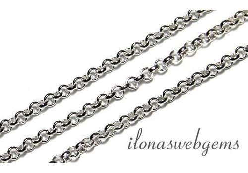 1cm Sterling zilveren Jasseron schakels / ketting ca. 1.5mm