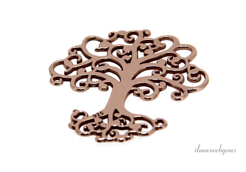 Rosé Vermeil pendant tree of life about 18mm