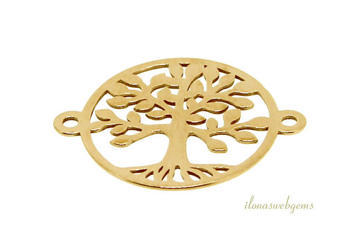 Vermeil-Verbinder Lebensbaum ca. 15 x 19 mm