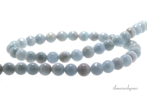 Aquamarine beads around 6mm
