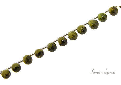 Facettierte Tröpfchen Tröpfchen Oliven Zirkonia ca. 7,5x5mm