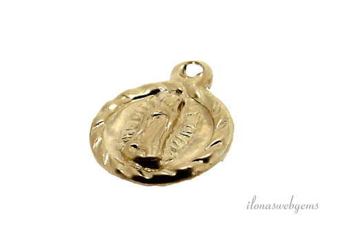 14k/20 Gold gefüllter Anhänger „Virgin Guadalupe“, ca. 8,5 mm