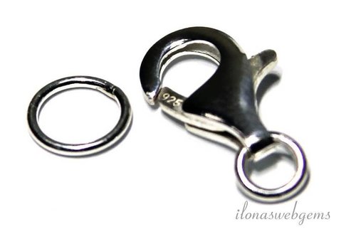 Sterling Silber Karabinerverschluss ca. 7 mm