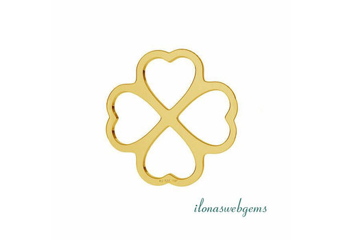 14 Karat Goldstecker Klee ca. 9 mm