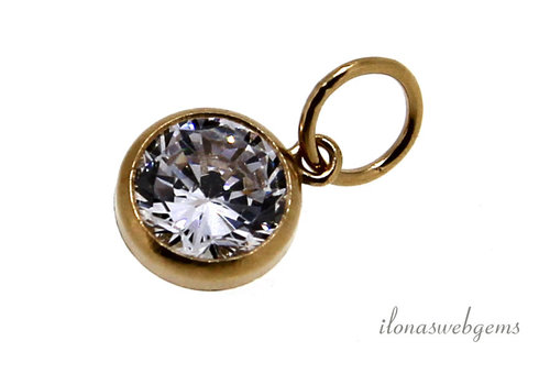 14/20 Gold filled hangertje Cubic zirconia