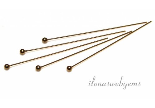 14k/20 Gold filled head pin with ball approx. 25x0.5mm