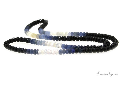 Saffier kralen facet rondel 5