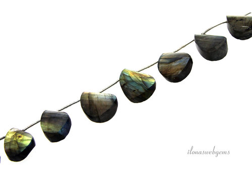 Labradorite facet drops half twist up and down AA quality