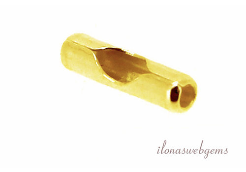 Vermeil Ball Kettenschlitz / Stecker ca. 10x2,5mm