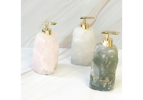 Rockstyle Gemstone Soap dispenser Aragonite "Silver"