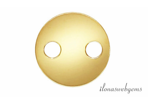 14/20 Gold gefülltes minimalistisches Etikett/Verbinder, 2 LÃ¶cher, ca. 4 mm