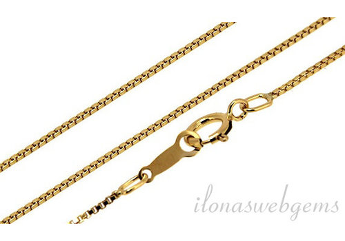 14k/20 Gold filled ketting met slotje Venetiaans ca. 0.85mm ca. 50cm