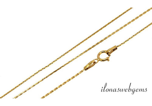 14k/ 20 Gold filled chain Beading chain with clasp approx. 0.65mm approx. 40cm