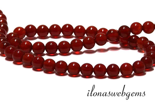Carnelian - Carnelian beads approx. 6mm