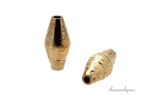 14/20 Gold filled kraal ca. 13x6mm