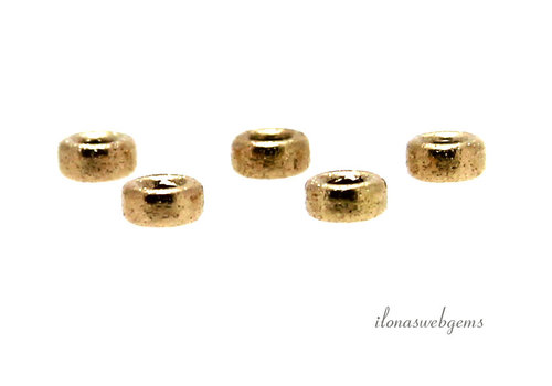Gold filled roundel machined approx 3.2x1.5mm