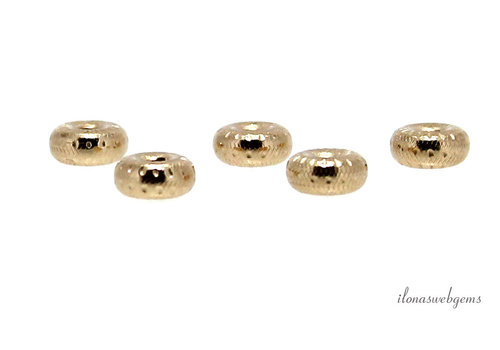 14/20 Gold filled rondel bewerkt ca. 4.5x2mm