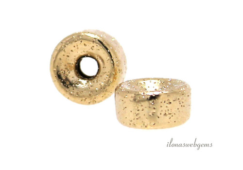 14/20 Gold filled rondel spikkel ca. 8x4mm