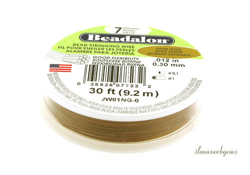 Beadalon beschichteter Schmuckdraht 0,30 mm 7 Stränge goldfarben