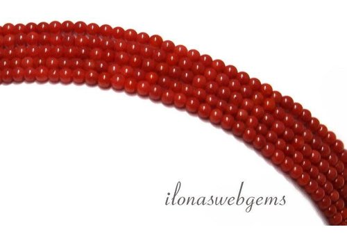 Koralle Perlen alt holländischer Art mini ca. 3.2mm