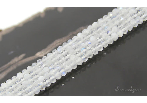 Rainbow moonstone beads faceted around 4mm AA quality cut