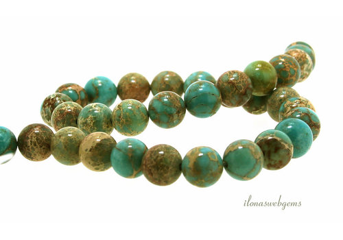 Serpentine beads round approx. 8mm