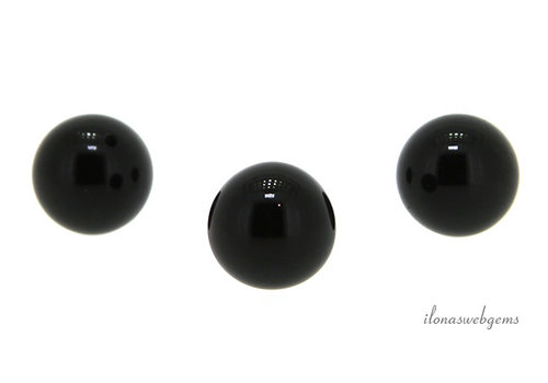 1x Onyx bead round 10mm - half pierced