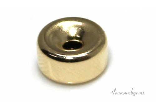 14 carat gold roundel approx. 7x4mm