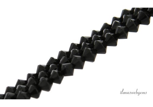 Onyx beads bicone about 4.5x3.5mm