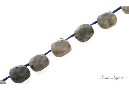 Labradorite beads drops about 12x8mm