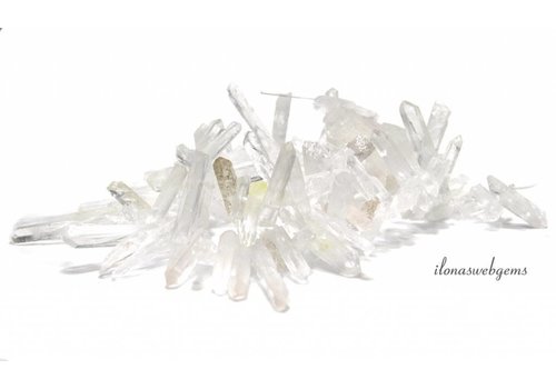 Rock crystal Obelisk beads approx. 15-23mm