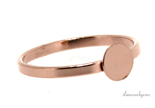 Rose Vermeil ring for cabochon 6-12mm