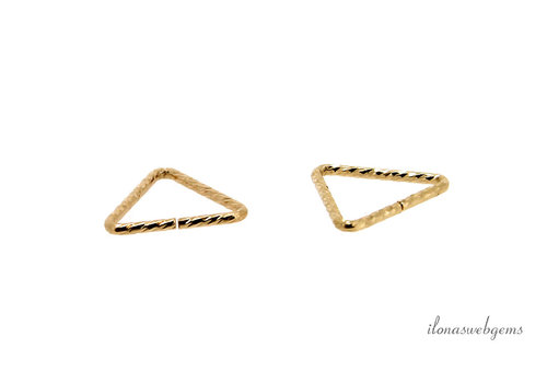14/20 Goldfilled lock-in oogje triangel 10x0.9mm