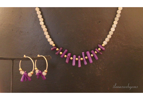 Inspiration: Coral and Labradorite necklace