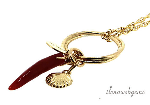 Inspiratie: ketting met Koraal pegeltje