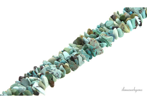 Arizona-Türkis-Perlen sind etwa 3-5 mm geteilt
