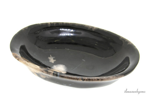 Petrified wooden bowl approx. 21x16x4cm