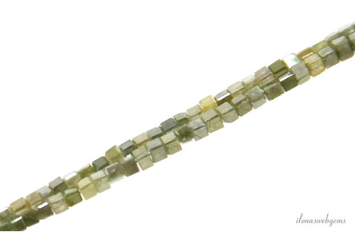 Diamantperlen Champagner facettiert quadratisch ca. 2x2x2mm