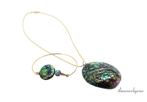 Inspiratie: armband met Abalone coins - Gold filled
