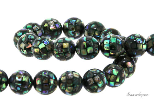 1x Abalone kraal rond ca. 12mm