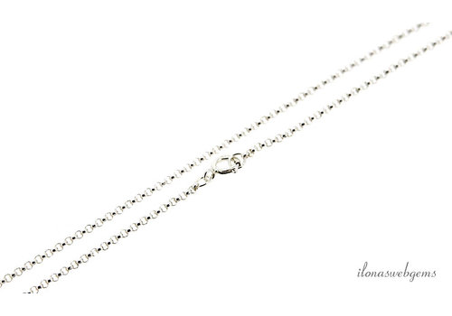 Sterling silver Jasseron necklace with clasp around 1.2mm