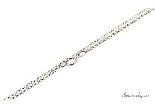 Sterling silver Jasseron necklace with clasp around 1.2mm