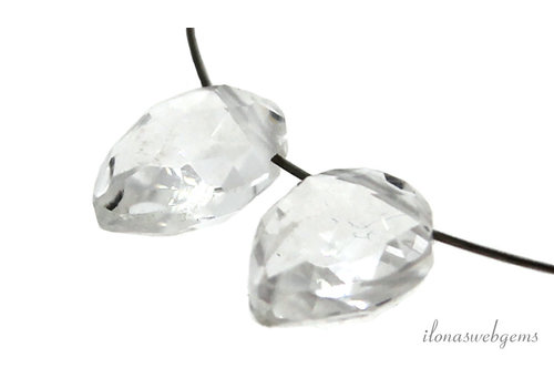 1 paar Bergkristal druppels ca.8x6mm