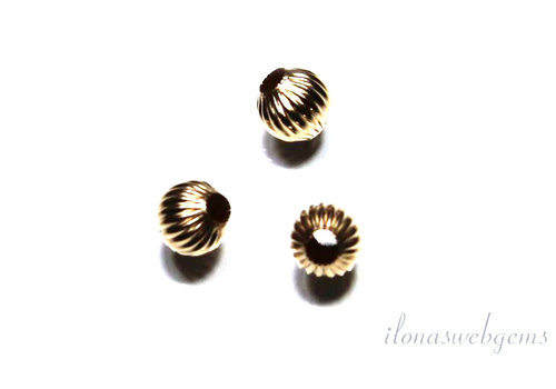 14 Karat Goldperle ca. 4mm hell