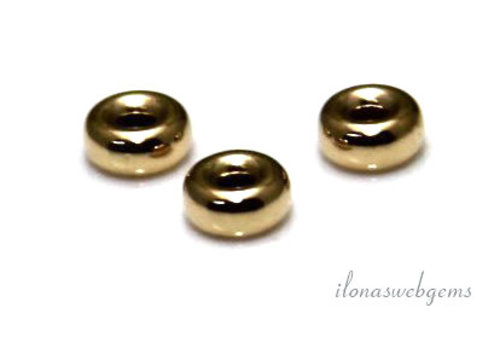 14 carat gold rondel approx. 4mm