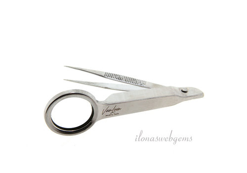 Tweezers with magnifying glass