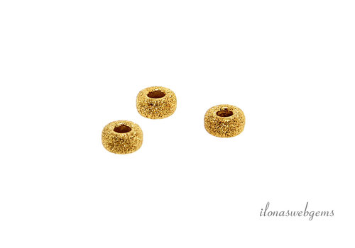 14K/20 Gold gefülltes Sternenstaub-Rundstück, ca. 4 mm